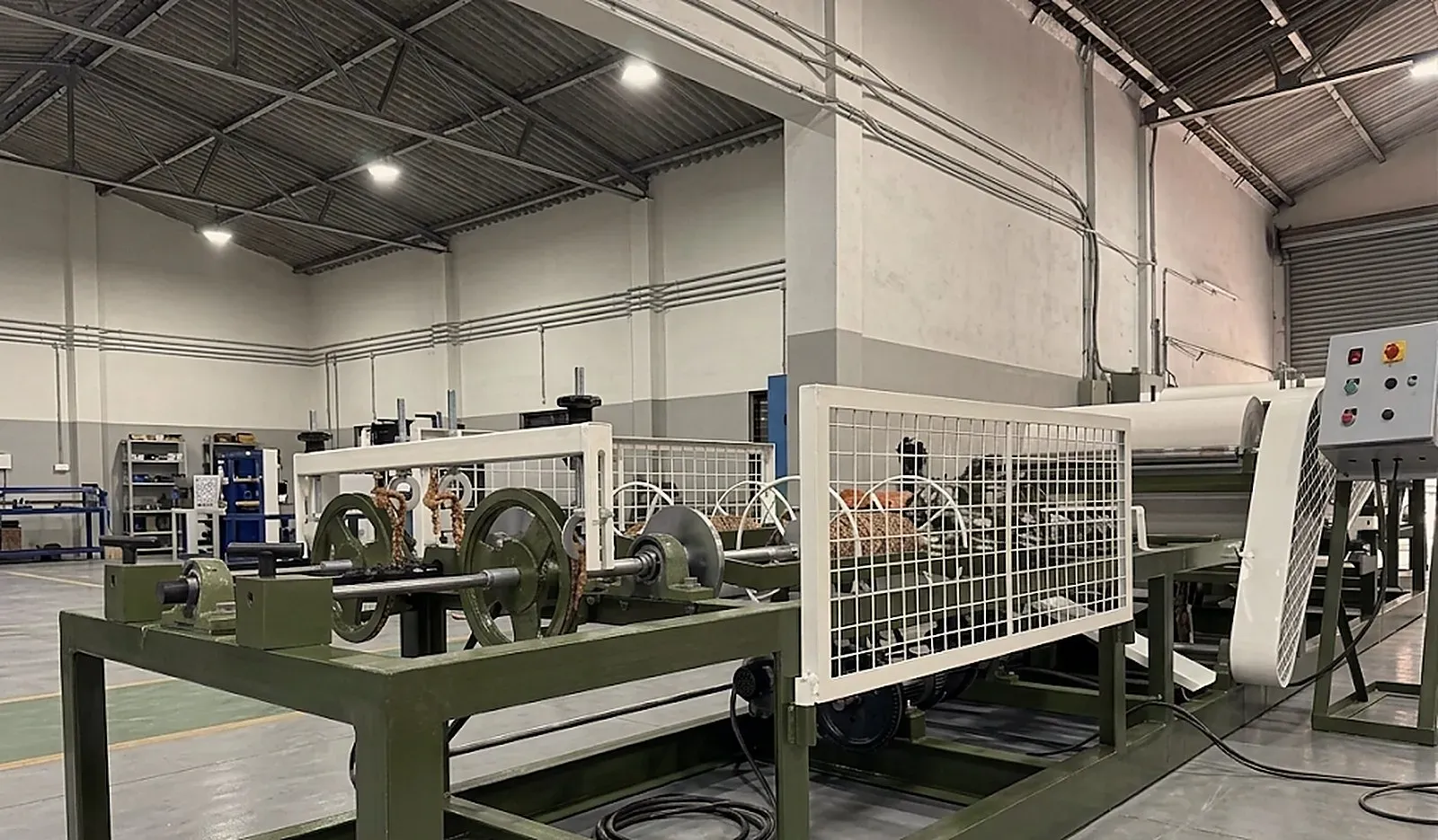 A 2M Engineers coir yarn spinning line installed and running on a customer floor